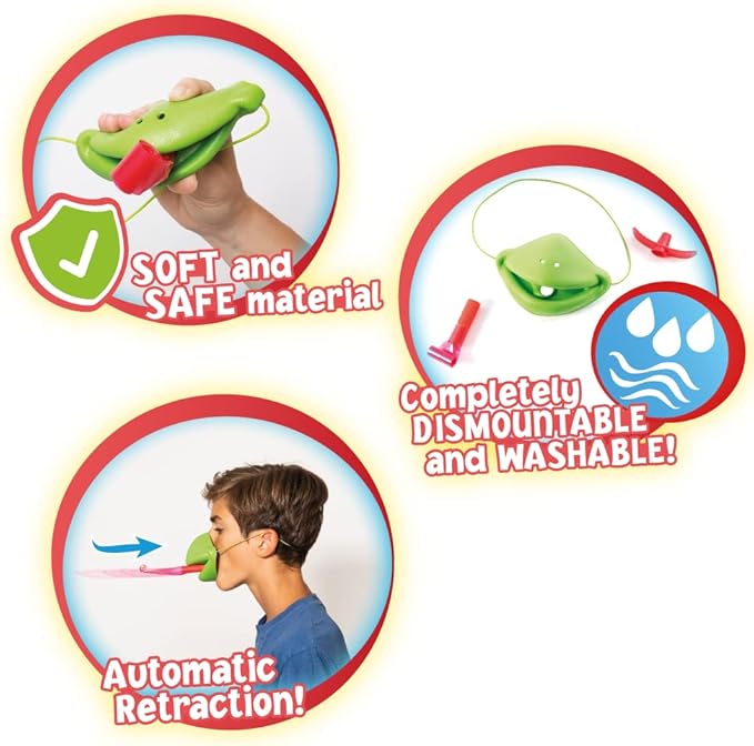 TIC TAC Tongue Game - Be Quick to Lick The Bugs, Chameleon Memory Game for Family and Party, Ages 4+, Fun Toys for Boys