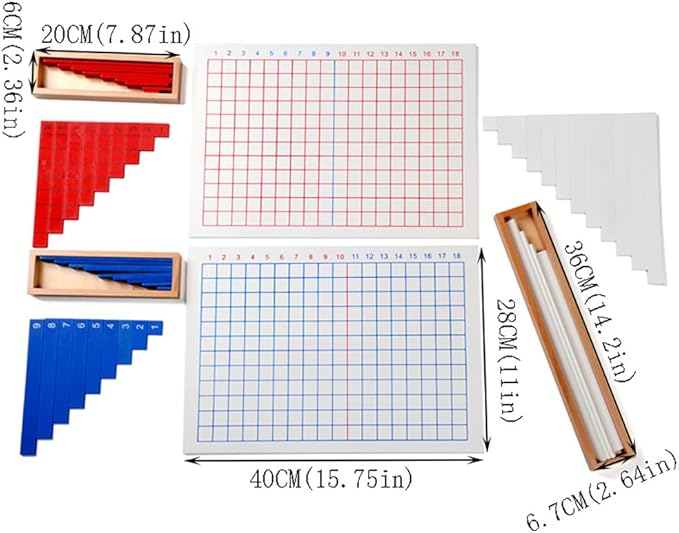 Kghios Montessori Addition and Subtraction Board Montessori Math Toys Material for Toddlers Kids,Addition & Subtraction Board