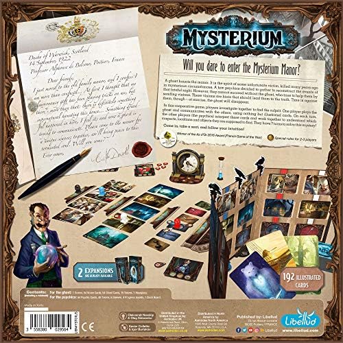Mysterium Board Game (Base Game) | Mystery Board Game | Cooperative Game for Adults and Kids | Fun for Family Game Night | Ages 10 and up | 2-7 Players | Made by Libellud,Multi