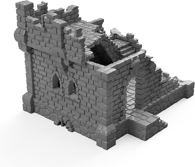 3DEGOS Modular Ruined Set DND Terrain 28mm for Dungeons and Dragons, D&D, Pathfinder, Warhammer 40k, RPG, Miniatures, Age of Sigmar, Tabletop, D and D, Dungeons and Dragons Gifts