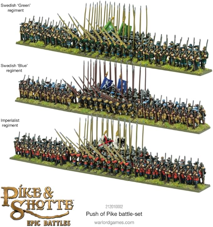 Warlord Pike & Shotte Epic Battles Push of Pike Game - Role Playing Strategy Board Games for Adults, Table Top 17th Century Strategic Wargaming Kit - Tabletop Military History RPG with Terrain