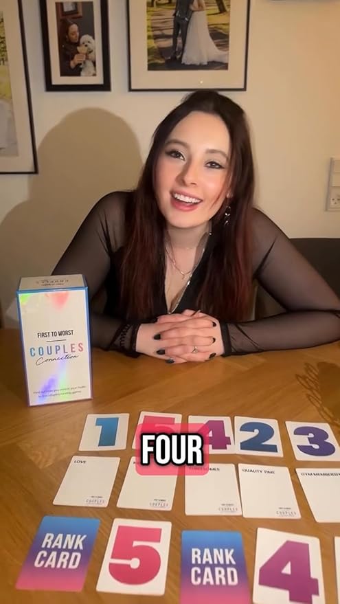 Couples Connection Party Game - The Game About How Your Mate Ranks Things - Adult Card Game for Partners, Husbands, Wives, Girlfriends, Boyfriends and Board Games Night with Your Group
