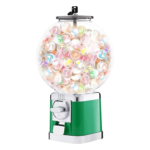 Vending Machine, 1.26 in Ball Bulk Vending Machine Classic Bubble Capsule Toys Dispenser, Commercial Candy Gumball Machine for Game Stores and Retail Stores