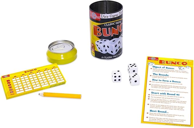 6 Pack Family Dice Games for Kids and Adults 4-8, 8-12 - Tin Can Travel Table Games and Activities, Farkle, Snake Eyes, Bunco, Dice of Liars, More | Family Game Night Bundle