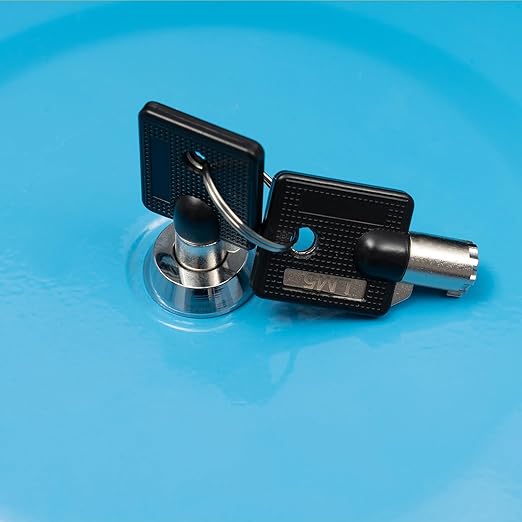 Candy Vending Machine 4X 25 Cents Toys Candy Dispenser Gumball Machine for Retail Stores Parks Game Halls and Home,10.2x10.2x25.2in,with 2 Keys (Blue)