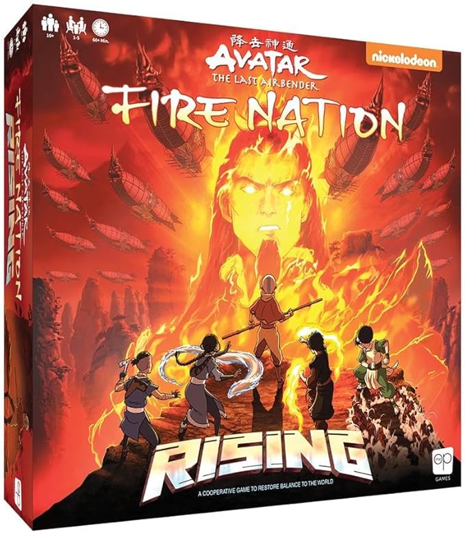 Avatar The Last Airbender: Fire Nation Rising | Cooperative Board Game | Featuring Aang, Katara, Sokka, Toph, Zuko, and Lord Ozai | Officially-Licensed Avatar Merchandise