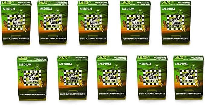 10 Packs Arcane Tinmen Non-Glare Board Game Sleeves 50 ct Medium Size Card Sleeves Display Case
