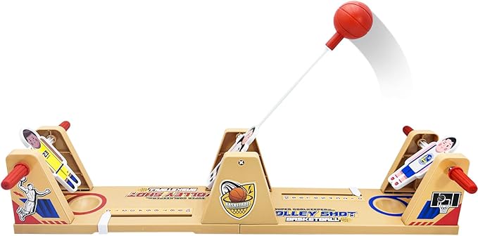 VolleyShot Tabletop Game, 2 Player Tabletop Board Games Toys, A Two-Player Game Perfect for Parties and Family Gatherings, Toys for Ages 6-18+ (Beige)