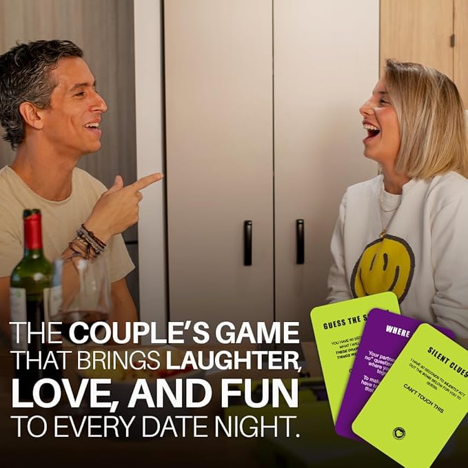 Why Don't We Why Don’t We Laugh Together? - Couples Games with 200 Cards: Talents, Games, Trivia | Win Fun Prizes for 2 Players | Date Night Activities | Thought-Provoking & Engaging Couple Card Game