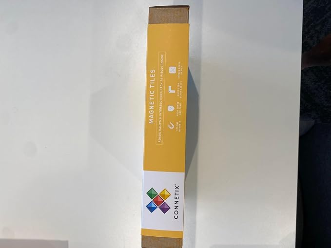 Connetix Magnetic Tiles Roads Ramps & Intersections Pack, 16 Pieces