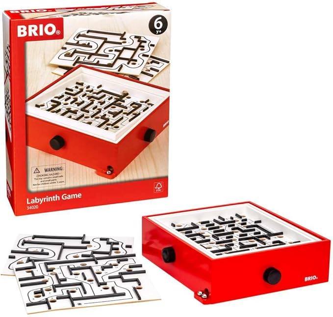 BRIO World 34020 Labyrinth Game + Extra Boards | Skill-Enhancing Puzzle | Engaging Activity for Kids & Teens | Promotes Cognitive Abilities