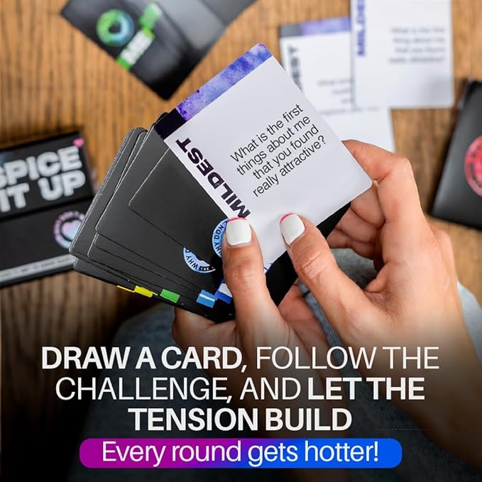 Why Don't We - Spice IT UP - Super Fun Couples Games for Date Nights: 150 Cards with Conversations, Spicy Dares & More - Best Date Night Games for Couples - Romantic Adult Couple Game