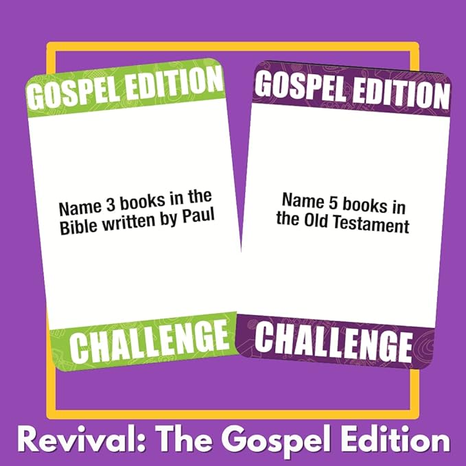 The Revival Gospel Music Trivia Card Game for Friends, Fun Party Game for Adults, Family Game Night, Gospel Music Trivia, and Finish The Lyrics Challenge