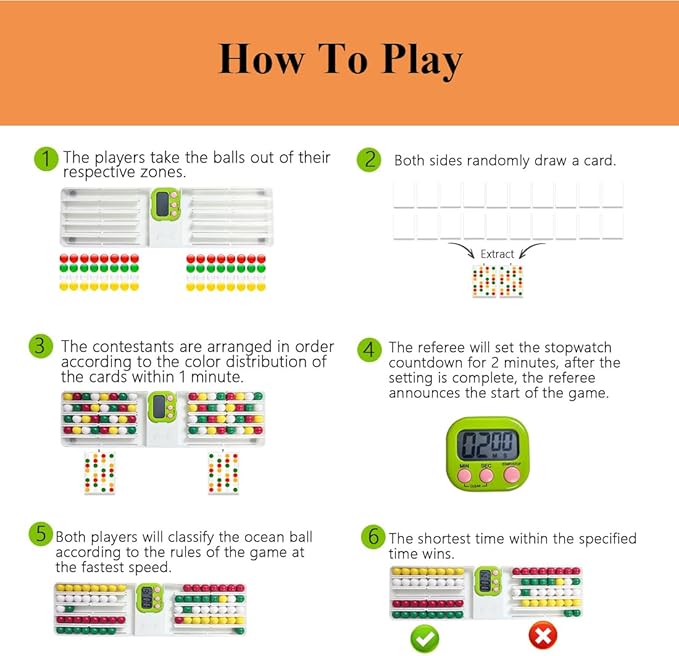 Ball Sort Puzzle Brain Teaser Game, Color Sorting Puzzle Board Games Sensory Toys for Kids Adults, Funny Travel Game Educational Learning Toys with 2 Play Mode & 20 Challenge Cards