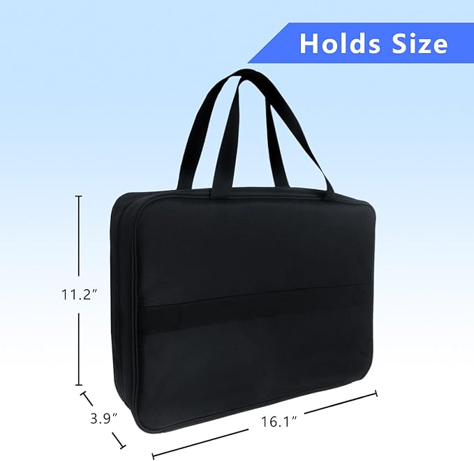 17-Pocket Board Game Organizer Carry Case - Storage & Travel Case for Games, Cards, Tokens, Dice Accessories.