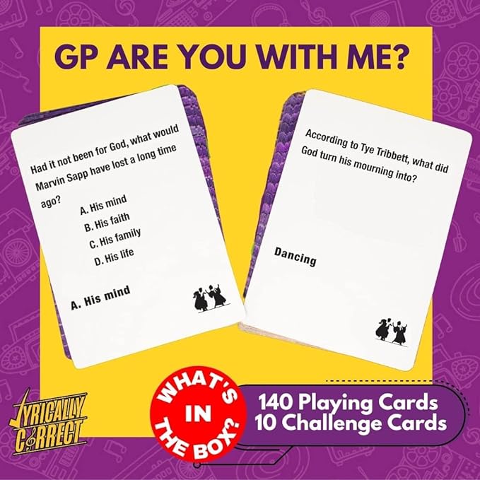 The Revival Gospel Music Trivia Card Game for Friends, Fun Party Game for Adults, Family Game Night, Gospel Music Trivia, and Finish The Lyrics Challenge