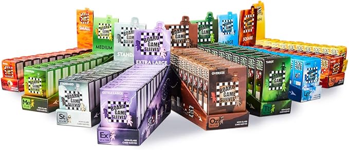 10 Packs Arcane Tinmen Non-Glare Board Game Sleeves 50 ct Small Size Card Sleeves Display Case
