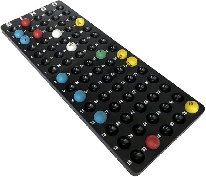 Yuanhe Jumbo Bingo Game Set - 11 Inch Tall Metal Cage with Calling Board, 7/8" Bingo Balls, 500 Bingo Chips,100 Bingo Cards for Large Group Games …