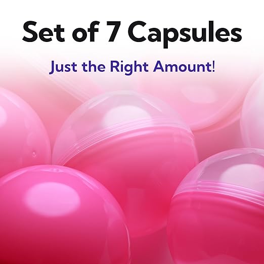 Big Claw Machine Capsules Translucent Pink Plastic Sphere Large Party Favor Containers Round 7 pcs 4.7 inch Plastic Christmas Ornaments Extra Large Gift Box Craft Party Supplies Vending Capsules