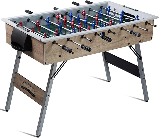 48in Foosball Table, Competition Sized Soccer Table w/ 2 Balls, 2 Cup Holders 2x4ft for Kids, Adults, Suit for 4 Players, Football Table for Home, Game Room, Arcade