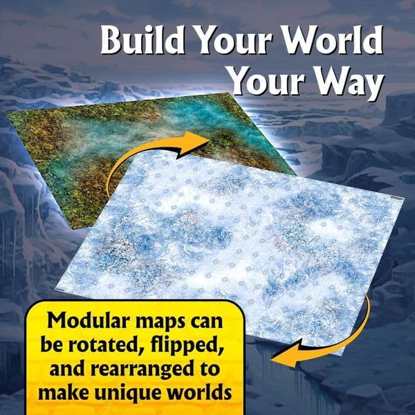 Arcknight The Textures Pack 2 Roleplaying Battlemaps; 16 Modular RPG Maps in 8 Double-Sided Pages, 1" Square Grid, Modular & Versatile Design for Tabletop Gaming - for Dungeons & Dragons & Pathfinder