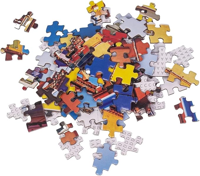 MaxRenard Brilliant Landscape Jigsaw Puzzle 1000 Pieces for Adults Colorful Venice Burano Island Home Wall Decoration Family Game Gift