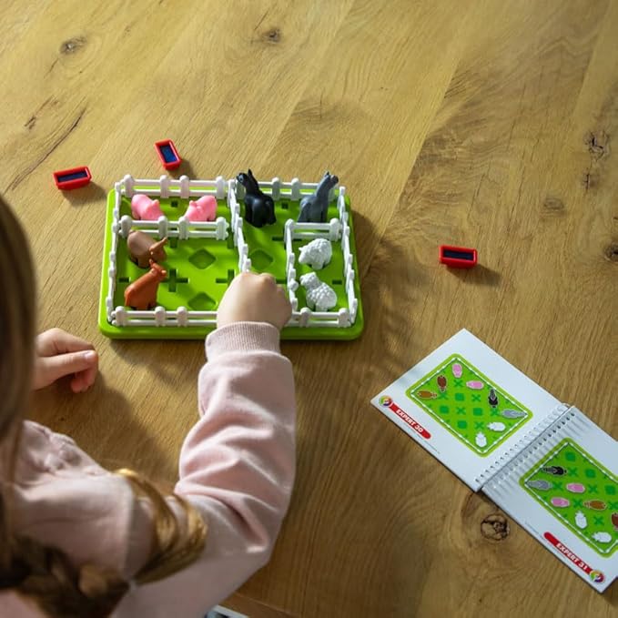 SmartGames Smart Farmer Board Game, a Fun, STEM Focused Cognitive Skill-Building Brain Game and Puzzle Game for Ages 4 and Up