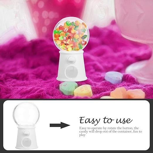 60 Pcs Mini Gumball Machines - Colorful Candy Dispenser for Weddings, Birthdays, and Party Favors, Creative Cake Decor