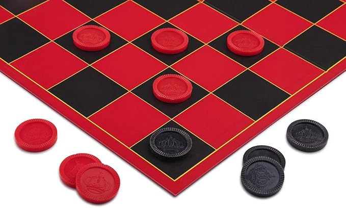 HI-Q Checkers & Tic-Tac-Toe Board Game for Kids: Unleash The Fun with Interlocking Pieces & Foldable Design