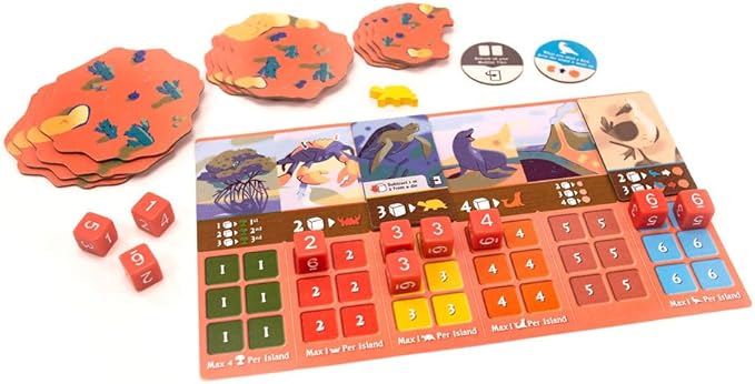 Emerge Board Game - Explore New Islands and Research Ecosystems, Dice Rolling Strategy Game, Family Game for Kids and Adults, Ages 14+, 2-4 Players, 75 Minute Playtime, Made by Pandasaurus Games