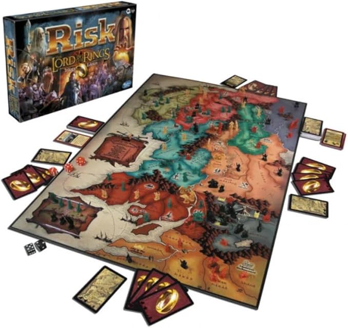Hasbro Gaming Risk: The Lord of The Rings Trilogy Edition Strategy Family Board Games, Ages 10 and Up, for 2-4 Players (Amazon Exclusive)