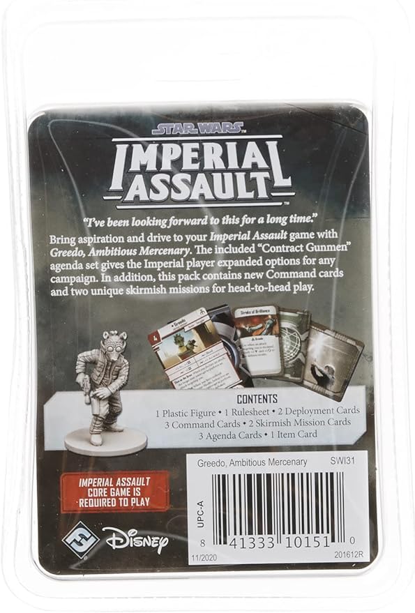 Fantasy Flight Games Star Wars Imperial Assault Board Game Greedo VILLAIN PACK - Epic Sci-Fi Miniatures Strategy Game for Kids and Adults, Ages 14+, 1-5 Players, 1-2 Hour Playtime,
