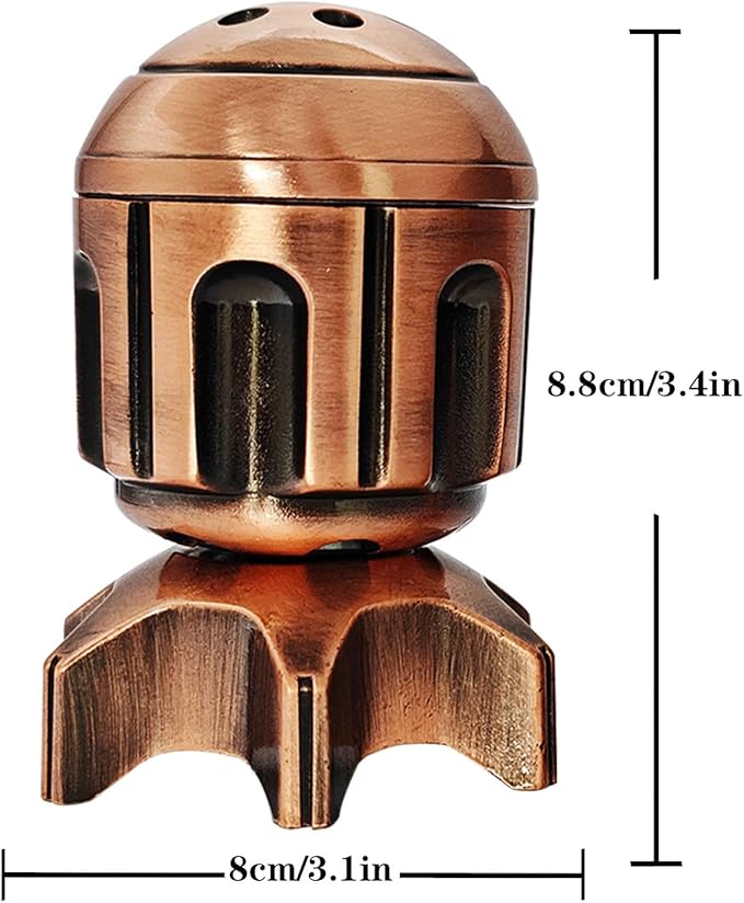 Roulette Dice Spinner for DND Dice Set, 7 Metallic Polyhedral D&D Dice with Gift Case for Dungeons and Dragon Game, RPG Role Playing Table Game Gifts (Copper)