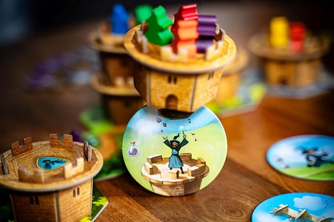 Wandering Towers, Strategy Board Game About Trapping Wizards, Movement, Magic & Spells, Fun Family Games for 6 Players, Ages 10+, 1-6 Players, 30 Mins