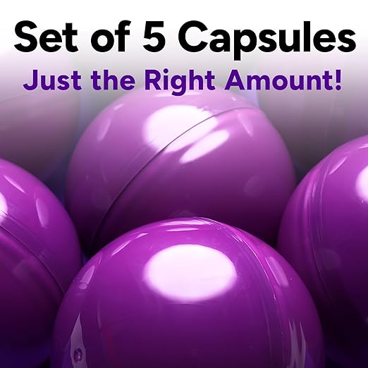 Big Claw Machine Capsules Purple Plastic Sphere Party Favor Containers Round 5 pcs 6.3 inch Jumbo Plastic Christmas Ornaments Extra Large Candy Gift Box Empty Craft Party Supplies Vending Capsules