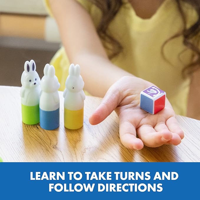 Educational Insights Bunny Hop: Memory & Color Recognition Preschool & Toddler Game, 2-4 Players, Gift for Kids Ages 4+