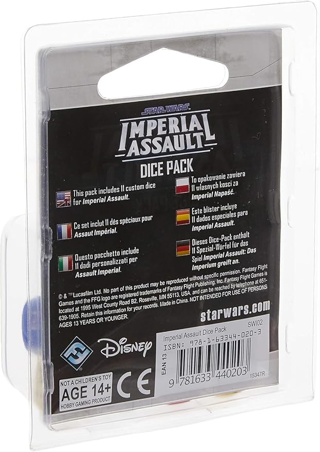 Star Wars Imperial Assault Board Game DICE PACK - Epic Sci-Fi Miniatures Strategy Game for Kids and Adults, Ages 14+, 1-5 Players, 1-2 Hour Playtime, Made by Fantasy Flight Games
