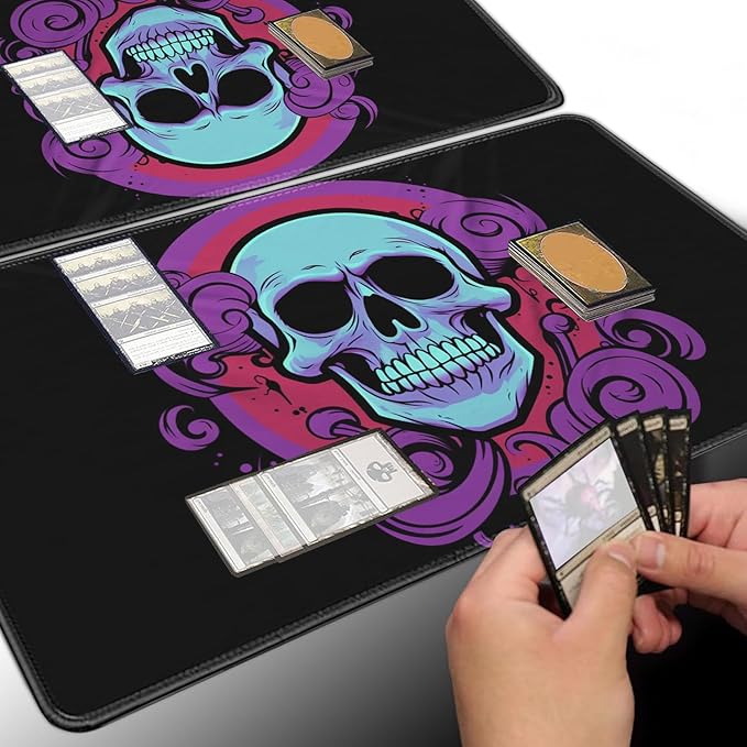 Board Game for TCG Playmat Table Mats Games Size 60X35 cm Mousepad Compatible for MTG RPG CCG Trading Card Game Play mats with 6 Dice (Playmat 130)