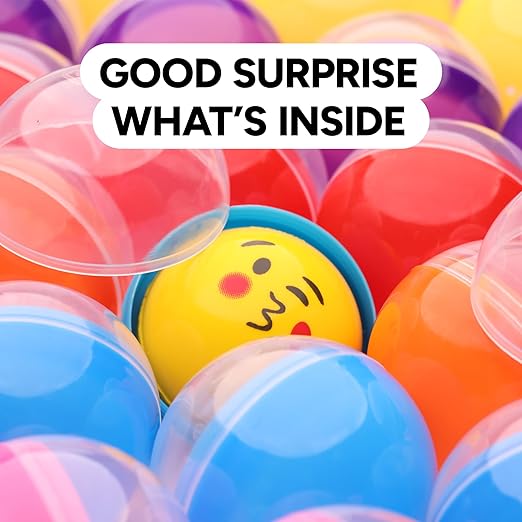 Capsule Vending Machine Translucent Round Capsules Empty 7 pcs 3.9 inch - Gumball Machine Capsules Easter Basket Stuffers Birthday Gifts - DIY Craft Supplies Claw Machine Refills in Bulk