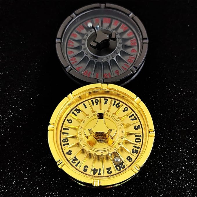 G20 Roulette Dice Spinner for DND Dice Set, 7-in-1 Dragon Metallic D&D Dice with Gift Case for Dungeons and Dragon Game, RPG Role Playing Table Game Gifts (Gold)