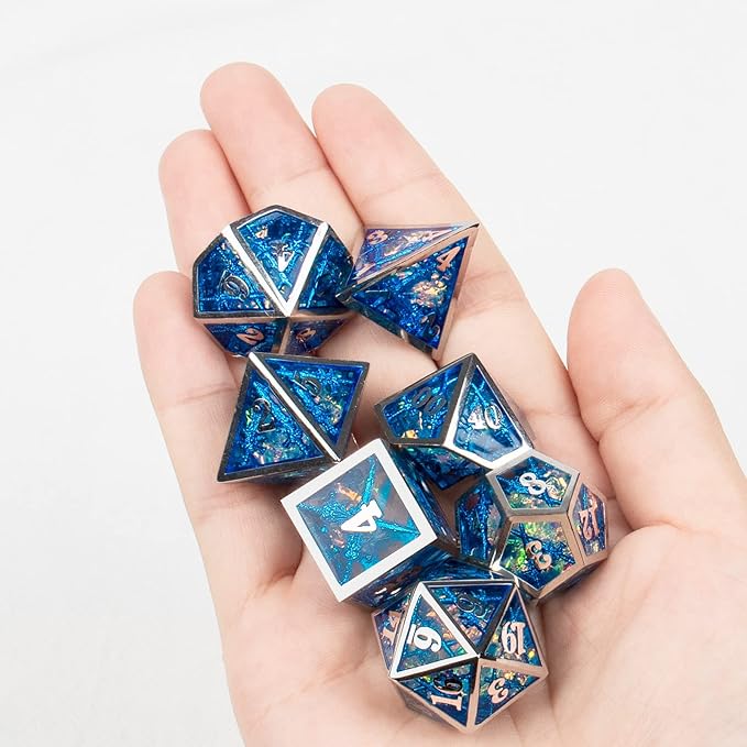 Dragon dice Set (Metallic Blue)