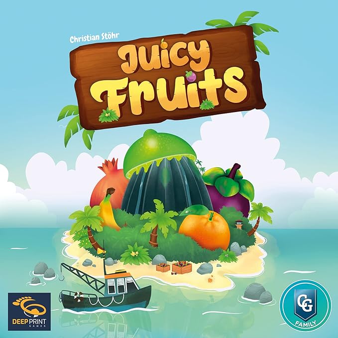 Juicy Fruits, Strategy Board Game, Quick and Easy Game, Grow Delicious Fruit in Paradise 1 to 4 Players, 20 to 50 Minute Play Time, Ages 8 and Up