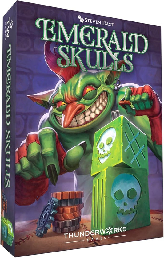 Emerald Skulls | Dice Game with Real-time Betting | Push Your Luck Strategy Board Game | Fast Action Casino-style Group Play | Family Game for 1-6 Players, Ages 14+, 30-45 Minutes