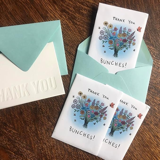 American Meadows Wildflower Seed Packets "Thank You Bunches" Party Favors (Pack of 20) - Express Gratitude with a Wildflower Seed Mix, Great Addition or Alternative to Thank You Cards