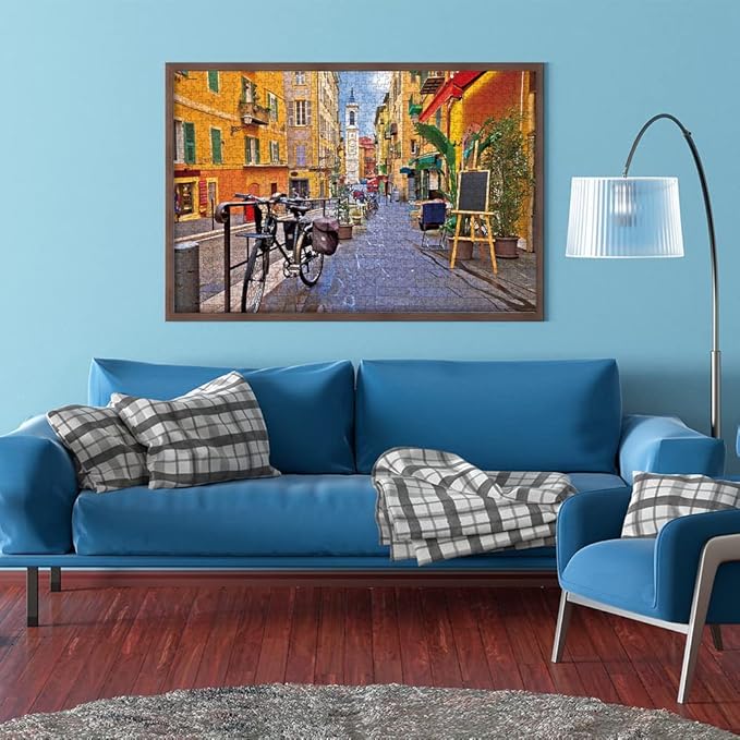 MaxRenard Landscape Jigsaw Puzzle 1000 Pieces for Adults Nice Street Colorful Building Scene Home Wall Decoration Decompression Toy Gift