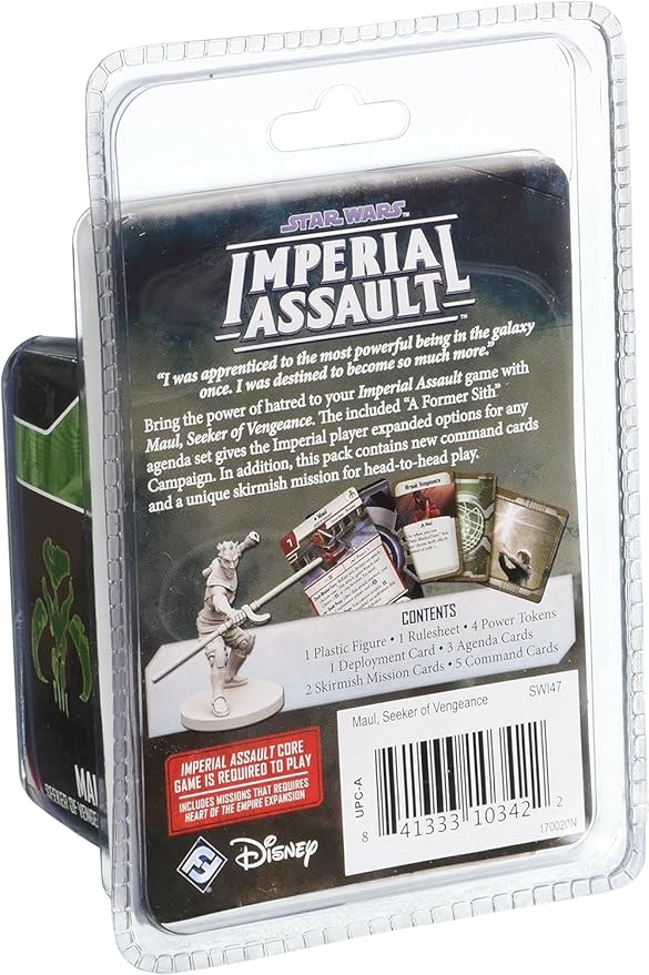 Star Wars Imperial Assault Board Game Maul VILLAIN PACK - Epic Sci-Fi Miniatures Strategy Game for Kids and Adults, Ages 14+, 1-5 Players, 1-2 Hour Playtime, Made by Fantasy Flight Games