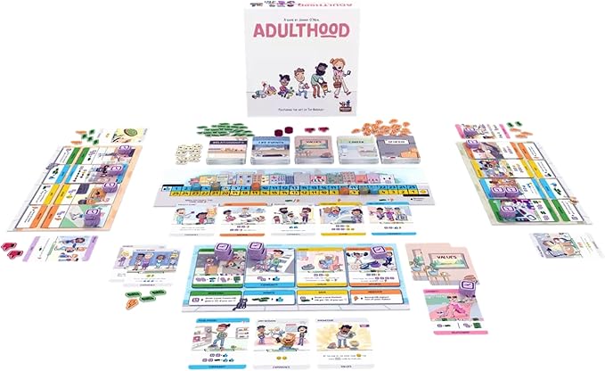Brotherwise Games Adulthood – Relatable Life Strategy Board Game, Navigate Challenges of Growing Up, Fun for 1-4 Players, Ages 13+