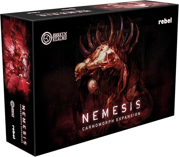 Nemesis Carnomorph Board Game EXPANSION - New Alien Race with Unique Mechanics! Miniatures Compatible with Classic, Aftermath & Lockdown, Ages 14+, 1-5 Players, 1-2 Hour Playtime, Made by Rebel Studio