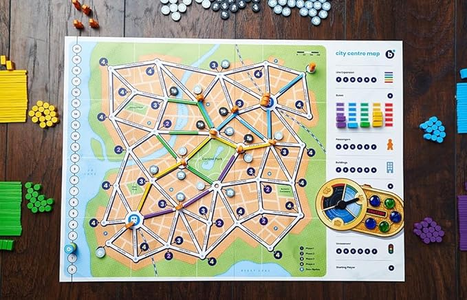 Bus: Complete Edition, a Public Transportation Board Game for Friends and Family Ages 12+, 3-5 Players, 90 Minutes