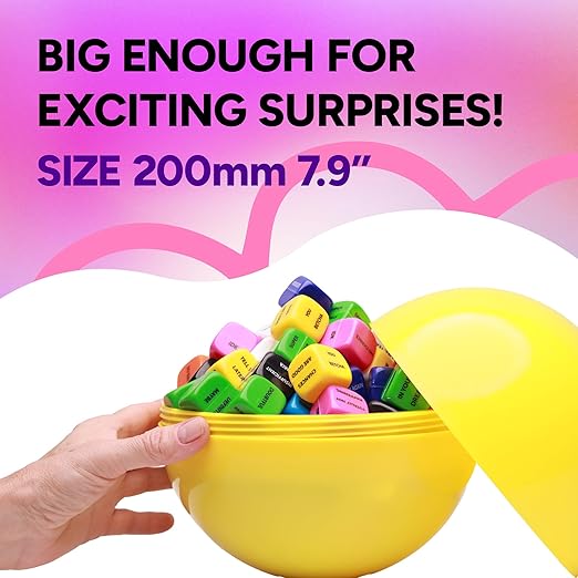 Big Claw Machine Capsules Purple Plastic Sphere Party Favor Containers Round 5 pcs 7.9 inch Jumbo Plastic Christmas Ornaments Extra Large Candy Gift Box Empty Craft Party Supplies Vending Capsules